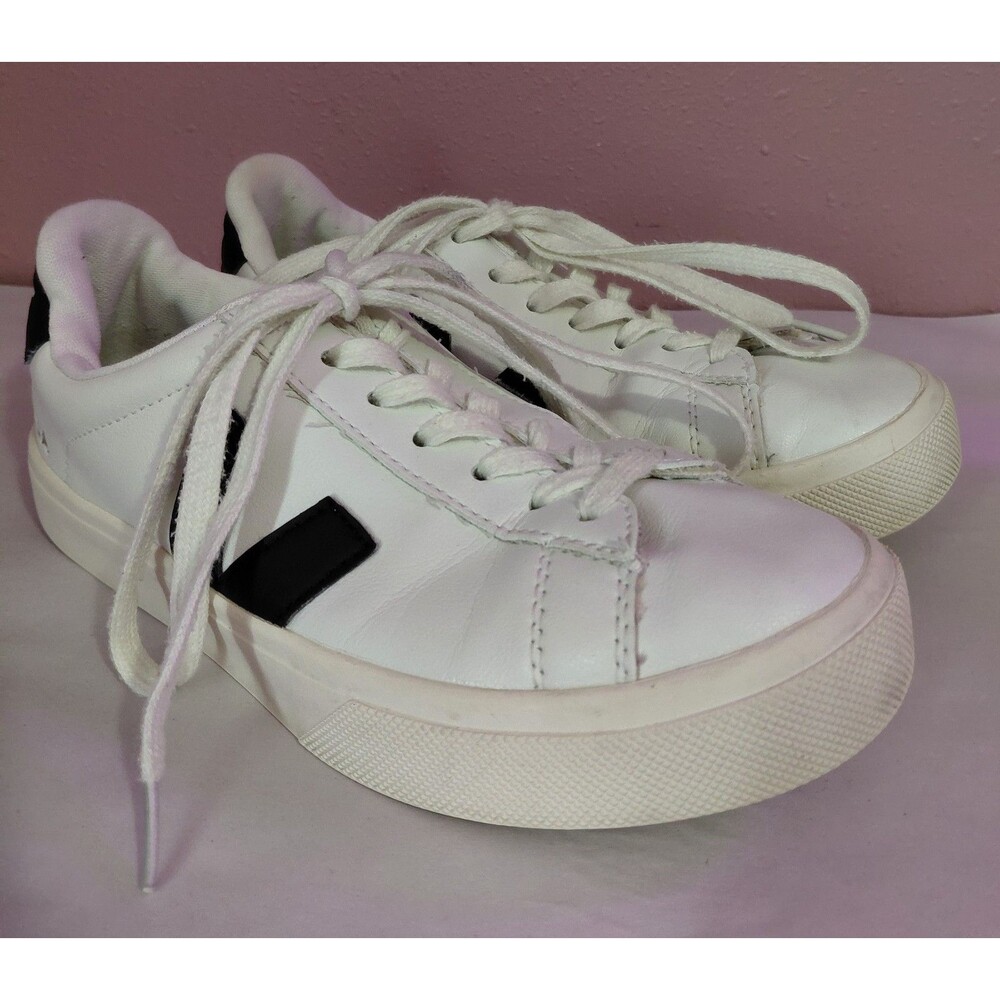 VEJA T2 Campo White Leather Lace Up Low Top Casual Sneakers Women's Size 7 US - Picture 9 of 9